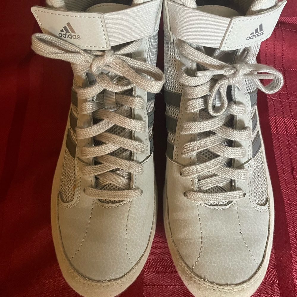 Adidas Unisex Light Gray High-Top Sneakers
